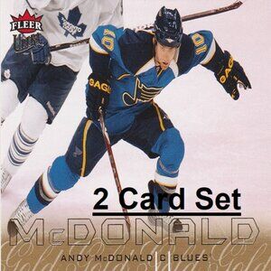 Andy McDonald St. Louis Blues NHL Hockey Card Collection - 2 Card Set